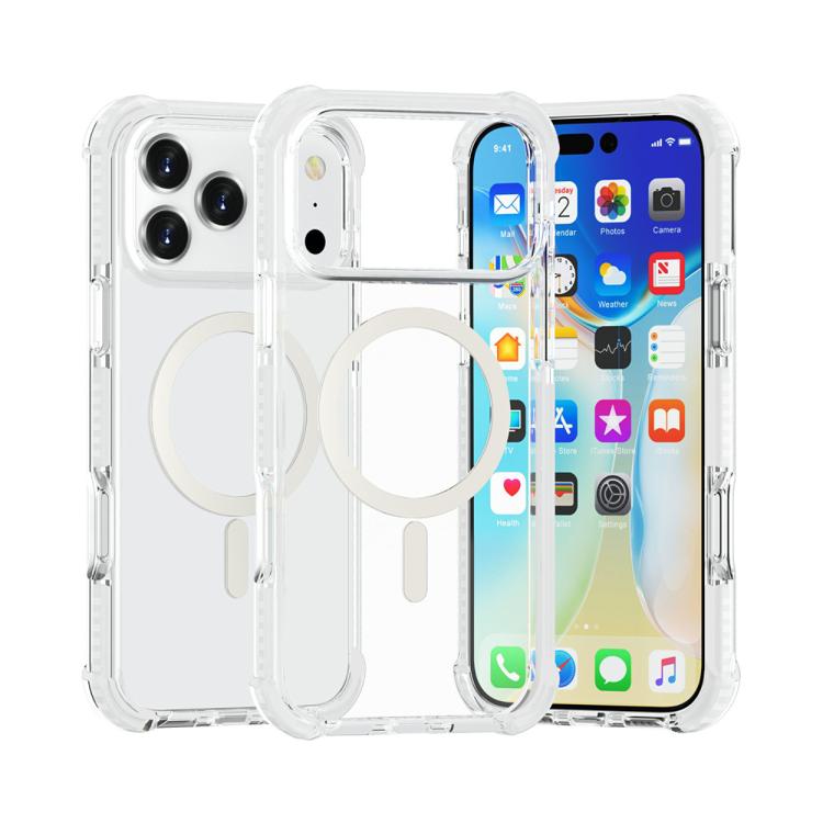 

For iPhone 17 Pro Max Acrylic Magsafe Magnetic Shockproof Phone Case(Transparent)