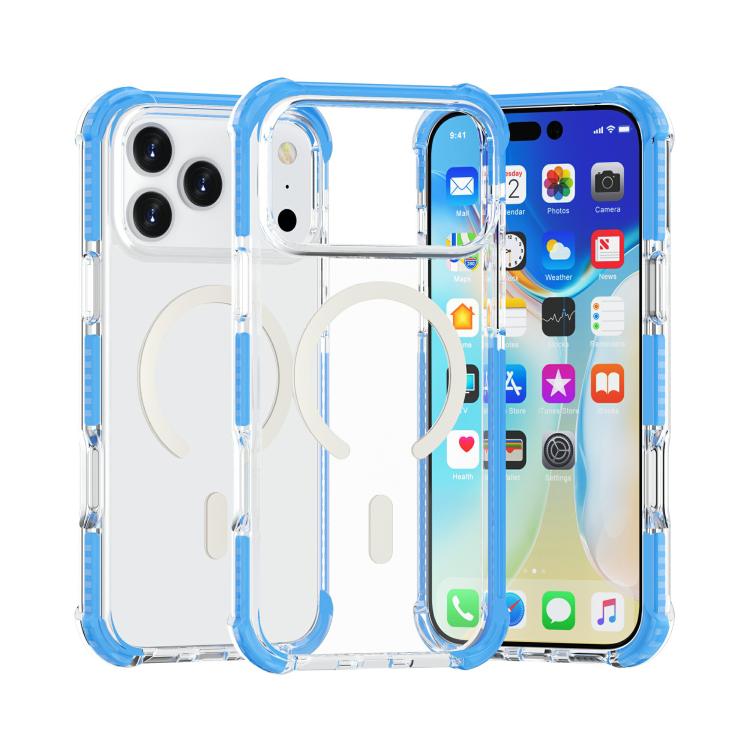 

For iPhone 17 Pro Acrylic Magsafe Magnetic Shockproof Phone Case(Blue)