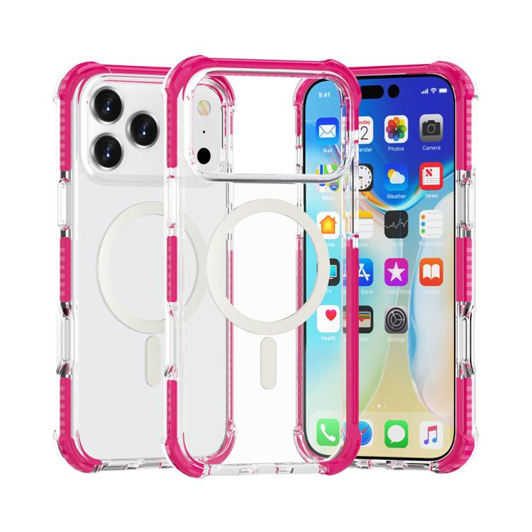 

For iPhone 17 Pro Acrylic Magsafe Magnetic Shockproof Phone Case(Pink)
