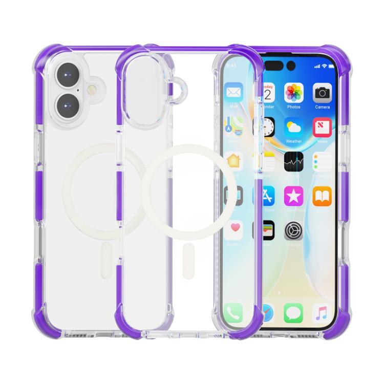 

For iPhone 17 Acrylic Magsafe Magnetic Shockproof Phone Case(Purple)