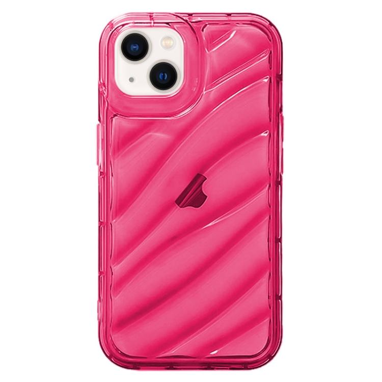 

For iPhone 14 Plus Waves TPU Phone Case(Red)