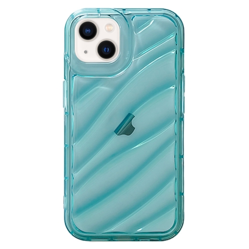 

For iPhone 14 Waves TPU Phone Case(Blue)