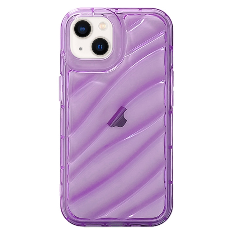 

For iPhone 14 Waves TPU Phone Case(Purple)