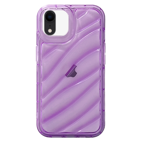 

For iPhone XR Waves TPU Phone Case(Purple)