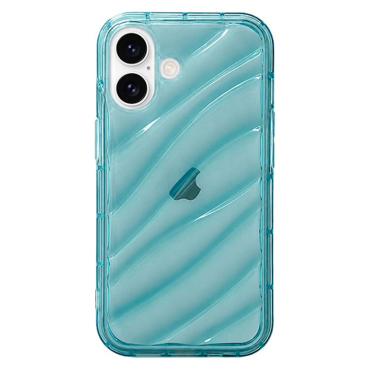 For iPhone 18 Waves TPU Phone Case(Blue)