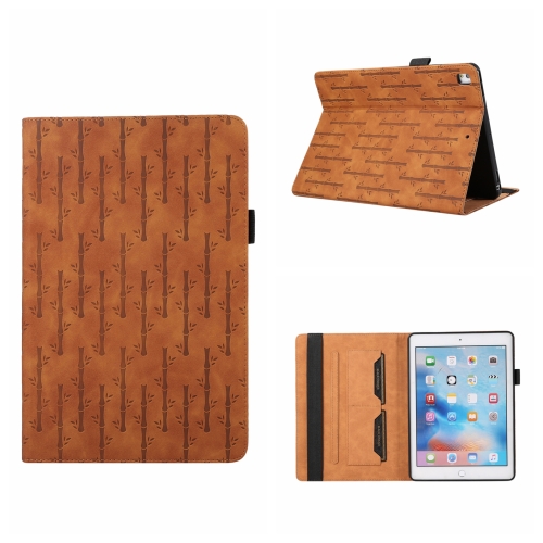 

For iPad Air / Air 2 / 9.7 2018 Lucky Bamboo Pattern Leather Tablet Case(Brown)