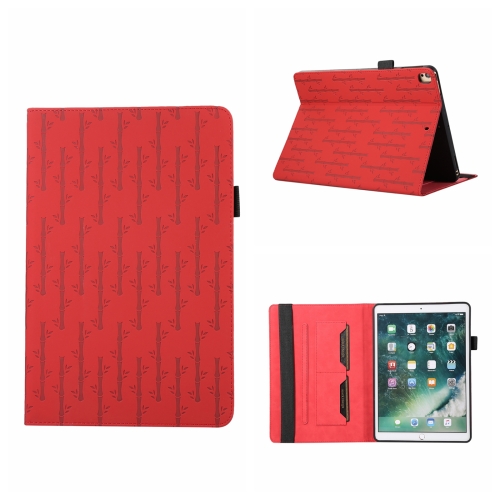 

For iPad 10.2 Lucky Bamboo Pattern Leather Tablet Case(Red)