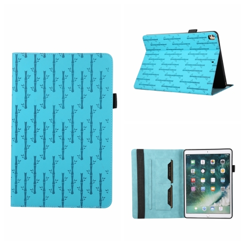 

For iPad 10.2 Lucky Bamboo Pattern Leather Tablet Case(Blue)