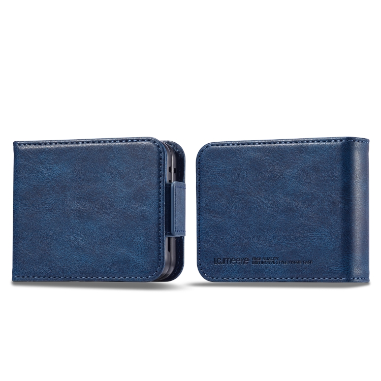For Samsung Galaxy Z Flip6 / Flip7 FE LC.IMEEKE RFID Anti-theft Leather Phone Case(Blue)