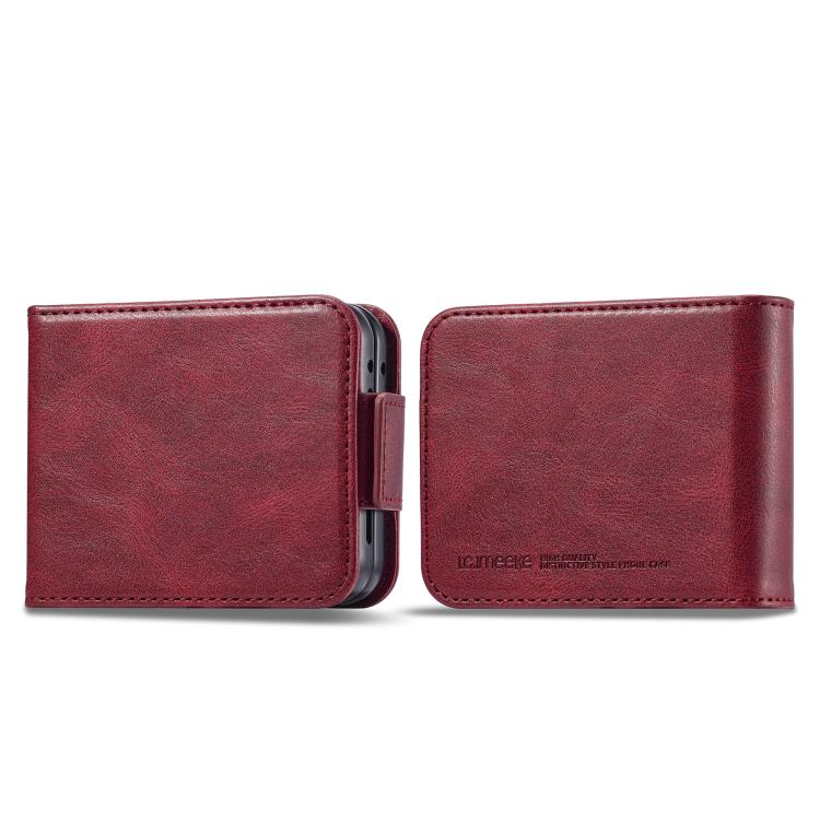 

For Samsung Galaxy Z Flip7 5G LC.IMEEKE RFID Anti-theft Leather Phone Case(Red)