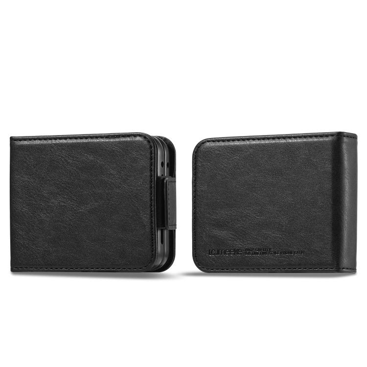 

For Samsung Galaxy Z Flip7 5G LC.IMEEKE RFID Anti-theft Leather Phone Case(Black)