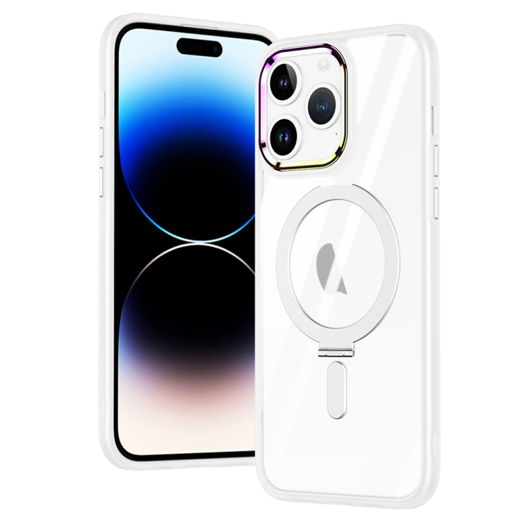

For iPhone 15 Pro MagSafe Magnetic Invisible Holder Phone Case(Transparent)