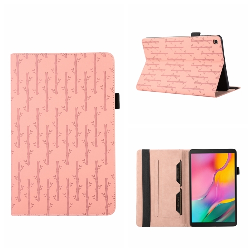 

For Samsung Galaxy Tab A 10.1 2019 T510 Lucky Bamboo Pattern Leather Tablet Case(Pink)