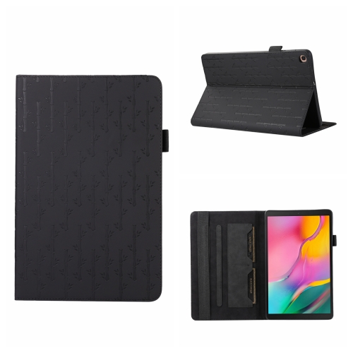 

For Samsung Galaxy Tab A 10.1 2019 T510 Lucky Bamboo Pattern Leather Tablet Case(Black)