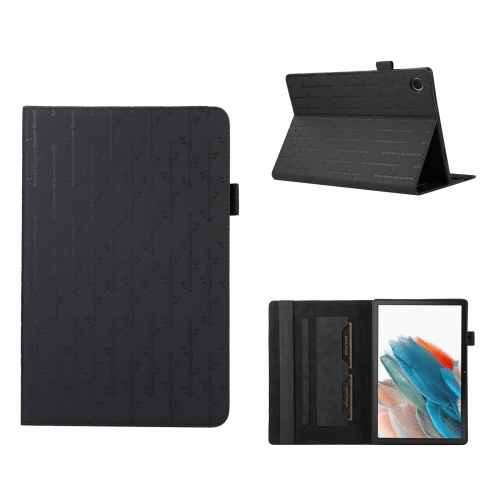 

For Samsung Galaxy Tab A8 10.5 2021 Lucky Bamboo Pattern Leather Tablet Case(Black)