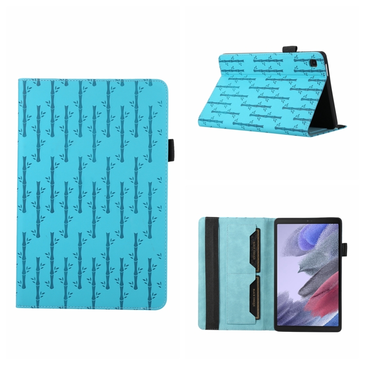 

For Samsung Galaxy Tab A7 Lite Lucky Bamboo Pattern Leather Tablet Case(Blue)