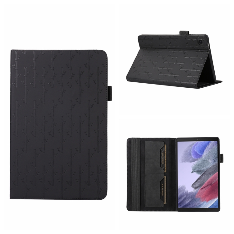 

For Samsung Galaxy Tab A7 Lite Lucky Bamboo Pattern Leather Tablet Case(Black)