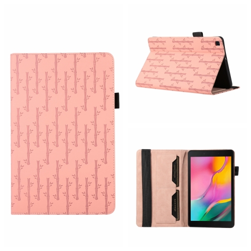 

For Samsung Galaxy Tab A 8.0 2019 T290 Lucky Bamboo Pattern Leather Tablet Case(Pink)