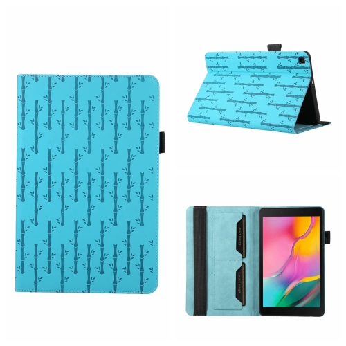 

For Samsung Galaxy Tab A 8.0 2019 T290 Lucky Bamboo Pattern Leather Tablet Case(Blue)