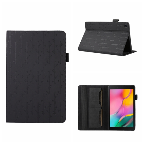 

For Samsung Galaxy Tab A 8.0 2019 T290 Lucky Bamboo Pattern Leather Tablet Case(Black)