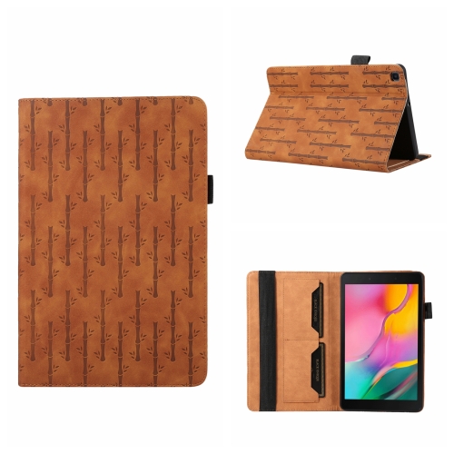 

For Samsung Galaxy Tab A 8.0 2019 T290 Lucky Bamboo Pattern Leather Tablet Case(Brown)