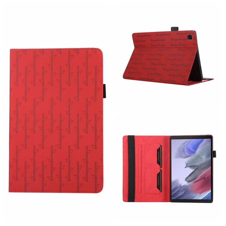 

For Samsung Galaxy Tab A7 10.4 Lucky Bamboo Pattern Leather Tablet Case(Red)