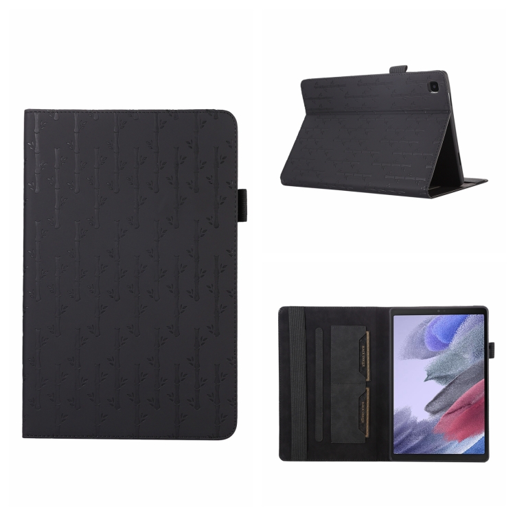 

For Samsung Galaxy Tab A7 10.4 Lucky Bamboo Pattern Leather Tablet Case(Black)