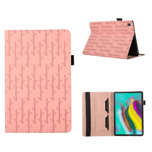 

For Samsung Galaxy Tab S5e 10.5 T720 Lucky Bamboo Pattern Leather Tablet Case(Pink)