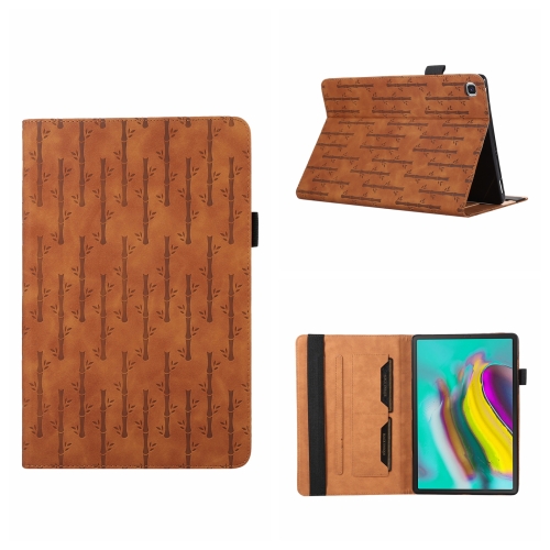 

For Samsung Galaxy Tab S5e 10.5 T720 Lucky Bamboo Pattern Leather Tablet Case(Brown)