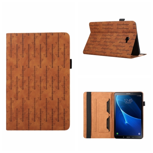 

For Samsung Galaxy Tab A 10.1 T580 Lucky Bamboo Pattern Leather Tablet Case(Brown)