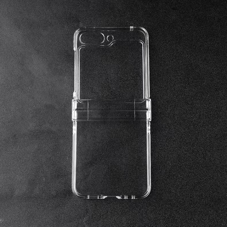 

For Samsung Galaxy Z Flip6 / Flip7 FE 3 in 1 PC Transparent Shockproof Protective Phone Case(Transparent)