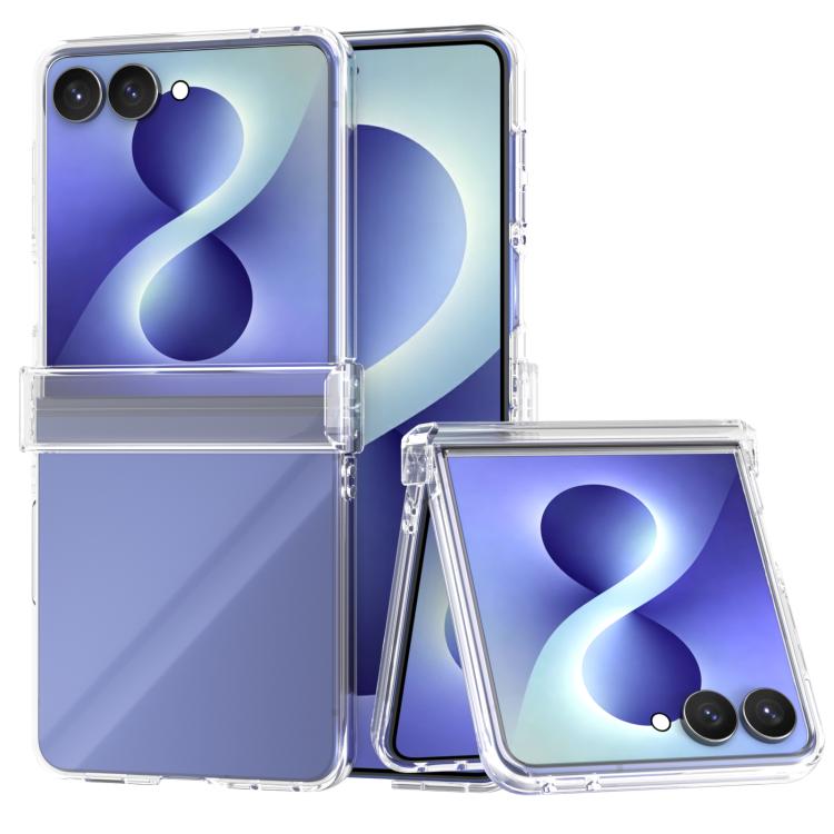 For Galaxy Z Flip8 5G 3 in 1 PC Transparent Shockproof Protective Phone Case(Transparent)