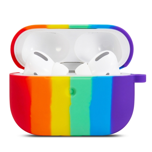 

For AirPods Pro Rainbow Color Earphone Protective Case with Hook