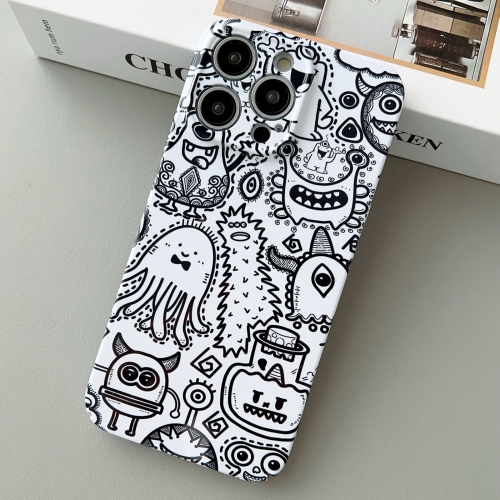 

For iPhone 14 Pro Painted Pattern Precise Hole PC Phone Case(Bottle Monster)