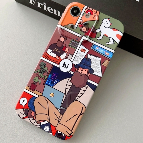 

For iPhone SE 2022 / 2020 / 8 / 7 Painted Pattern Precise Hole PC Phone Case(Holiday Uncle)