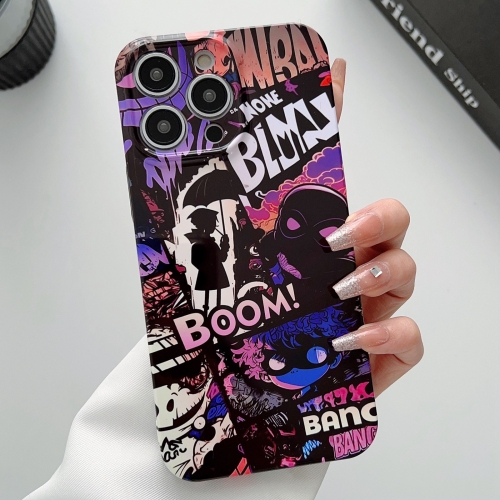 

For iPhone 11 Pro Max Painted Pattern Precise Hole PC Phone Case(Comics Umbrella Boy)