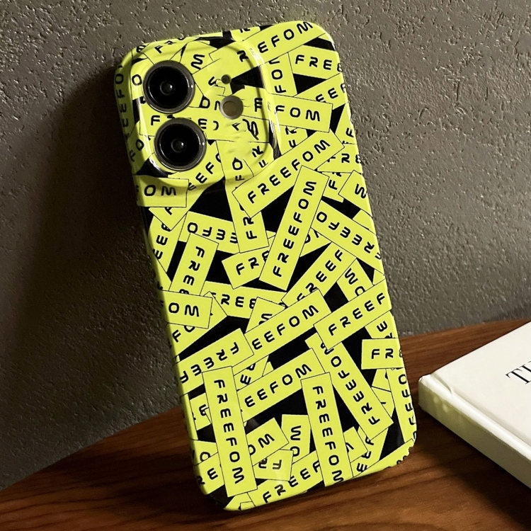 

For iPhone 11 Painted Pattern Precise Hole PC Phone Case(Green Label)