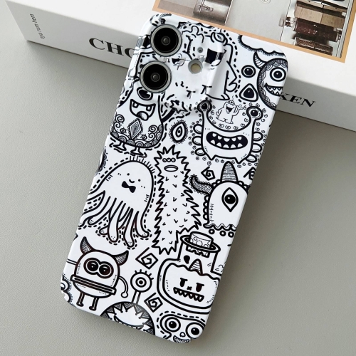 

For iPhone 11 Painted Pattern Precise Hole PC Phone Case(Bottle Monster)