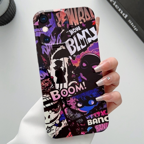 

For iPhone XS Max Painted Pattern Precise Hole PC Phone Case(Comics Umbrella Boy)