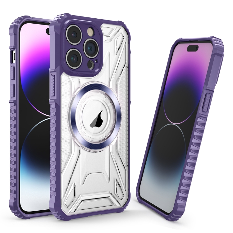 

For iPhone 14 Pro Max CD Texture Magsafe Phone Case(Dark Purple)