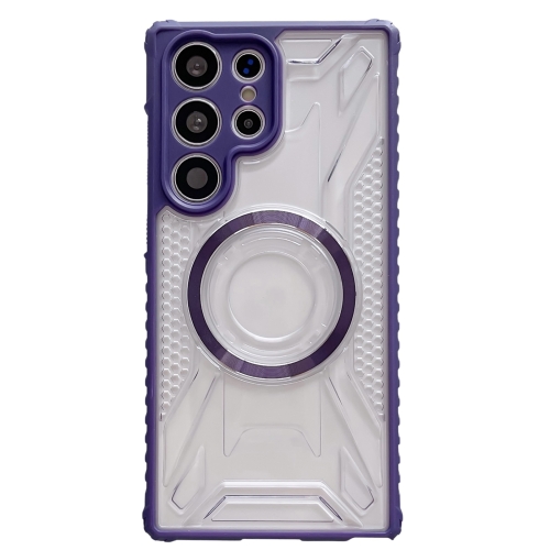 

For Samsung Galaxy S23 Ultra 5G CD Texture Magsafe Phone Case(Dark Purple)