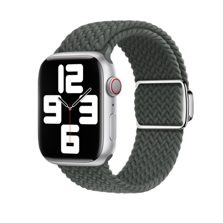 

For Apple Watch Ultra 49mm Nylon Loop Magnetic Buckle Watch Band(Space Grey)