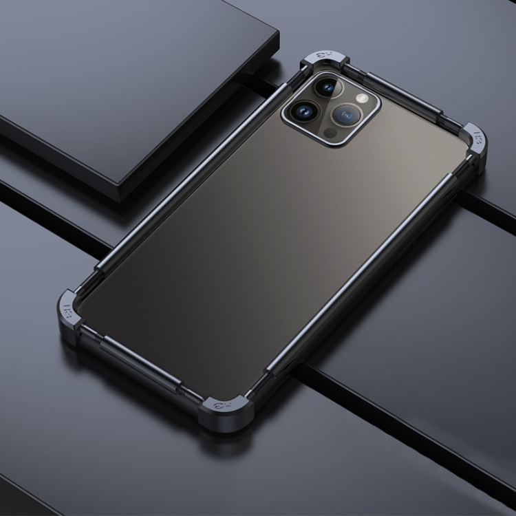 

For iPhone 13 Pro Max Machinist Metal Phone Protective Frame(Black)