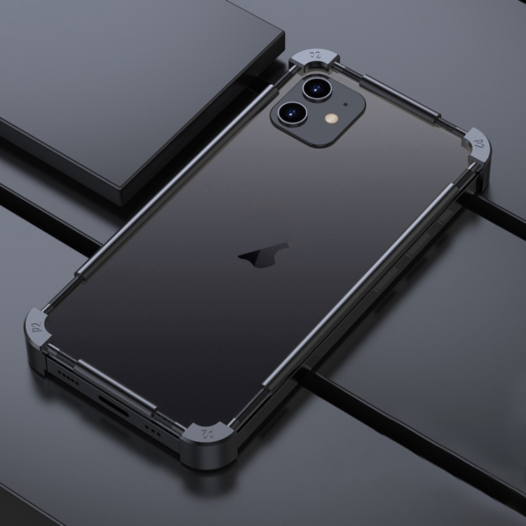 

For iPhone 12 Machinist Metal Phone Protective Frame(Black)