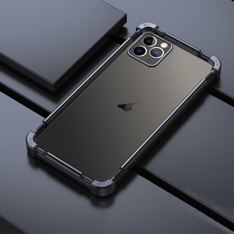 

For iPhone 11 Pro Max Machinist Metal Phone Protective Frame(Black)