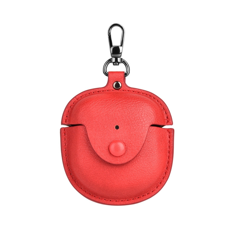 

For Bose QuietComfort Earbuds II Leather TWS Earphone Protective Case with Hook(Red)