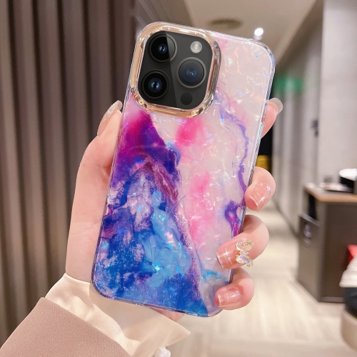 

For iPhone 14 Pro Colorful Crystal Ripple TPU Phone Case(Pink Blue)