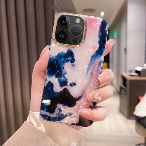 For iPhone 14 Pro Colorful Crystal Ripple TPU Phone Case(White Black)