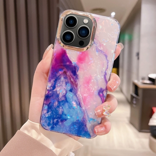 

For iPhone 13 Pro Max Colorful Crystal Ripple TPU Phone Case(Pink Blue)