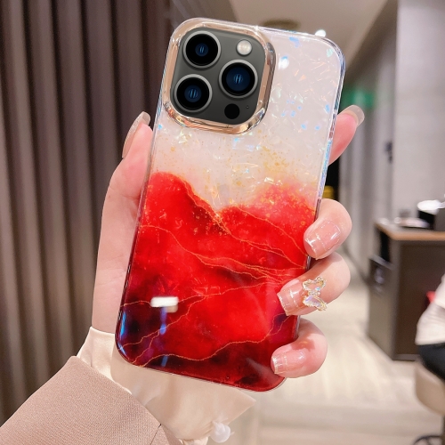 

For iPhone 13 Pro Max Colorful Crystal Ripple TPU Phone Case(Red)